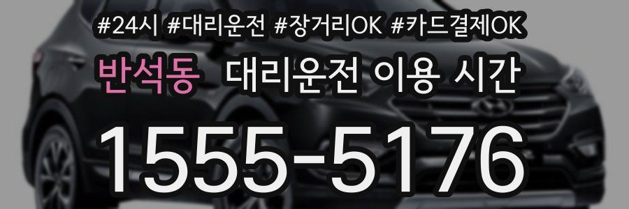 반석동 대리운전 이용 시간