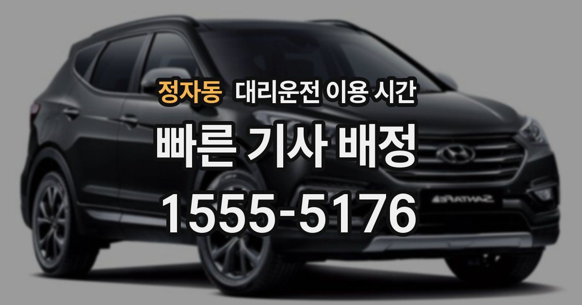 정자동 대리운전 이용 시간