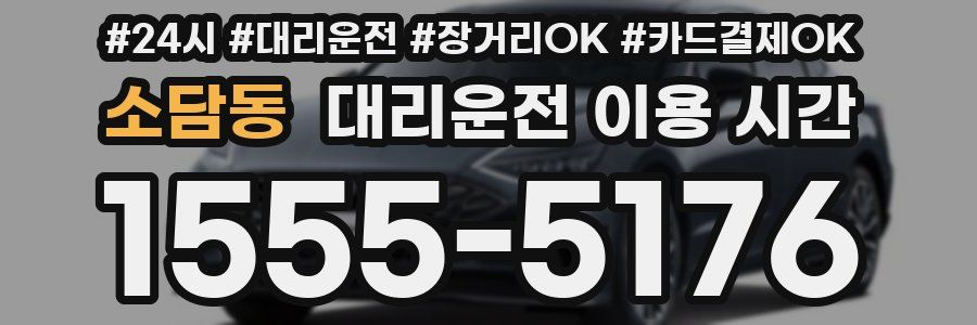 소담동 대리운전 이용 시간