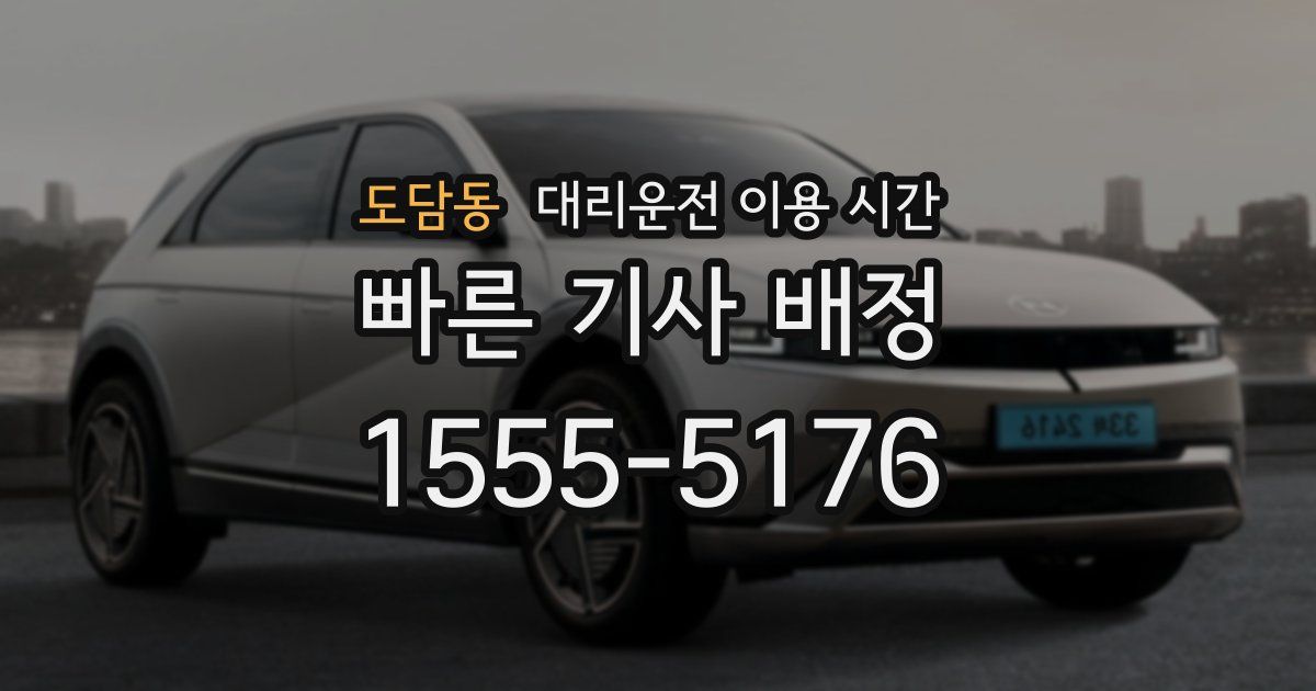 도담동 대리운전 이용 시간