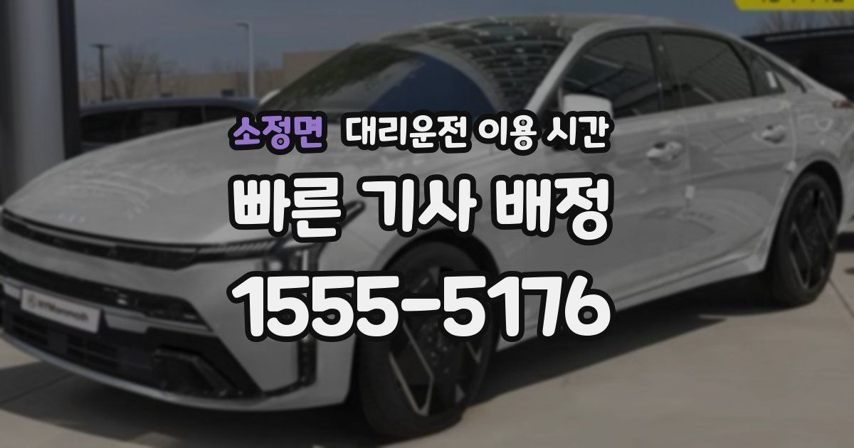 소정면 대리운전 이용 시간