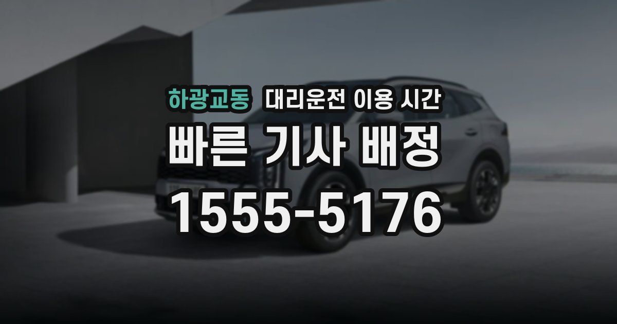 하광교동 대리운전 이용 시간