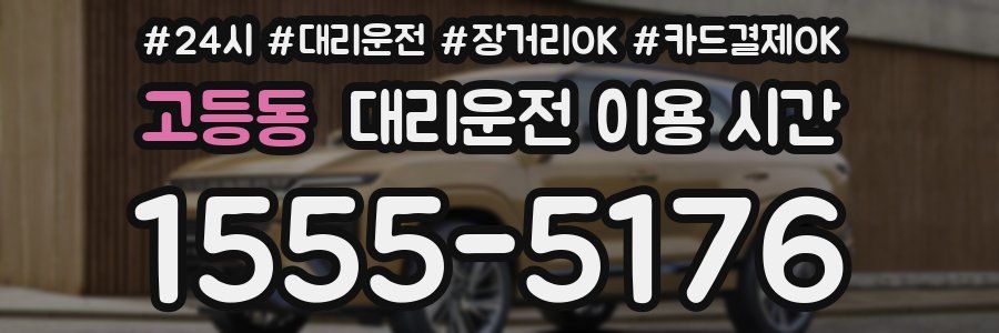 고등동 대리운전 이용 시간