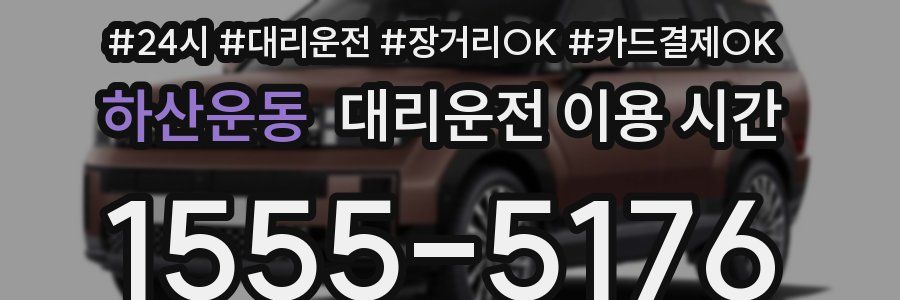 하산운동 대리운전 이용 시간
