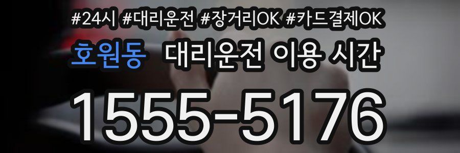 호원동 대리운전 이용 시간