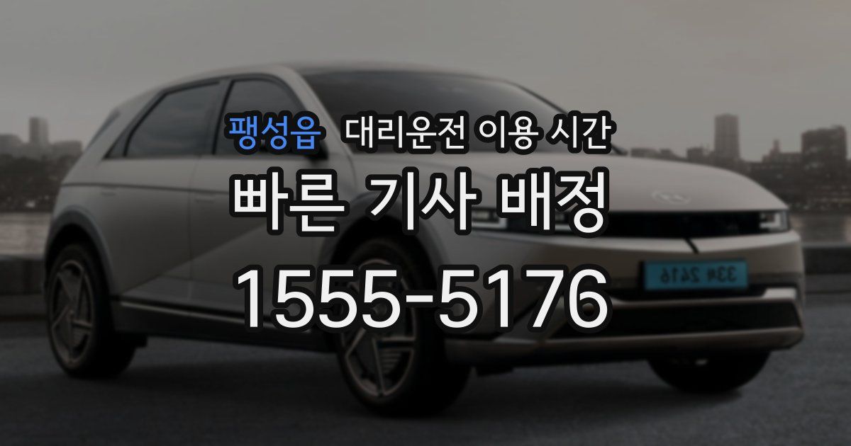 팽성읍 대리운전 이용 시간