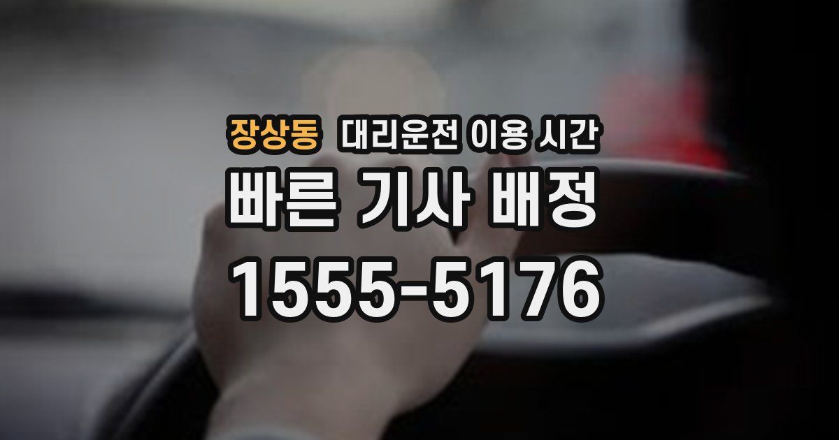 장상동 대리운전 이용 시간