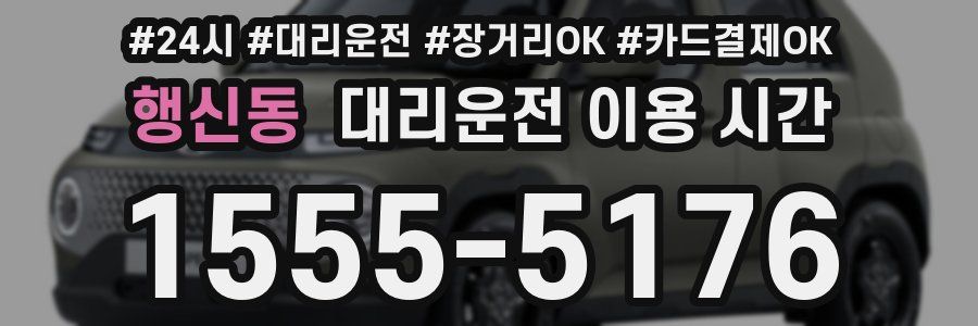 행신동 대리운전 이용 시간