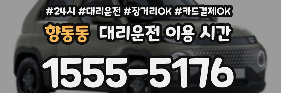 향동동 대리운전 이용 시간