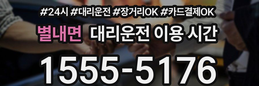 별내면 대리운전 이용 시간