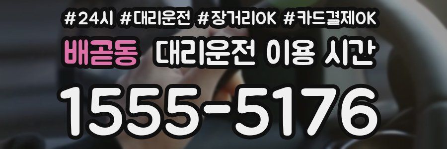 배곧동 대리운전 이용 시간
