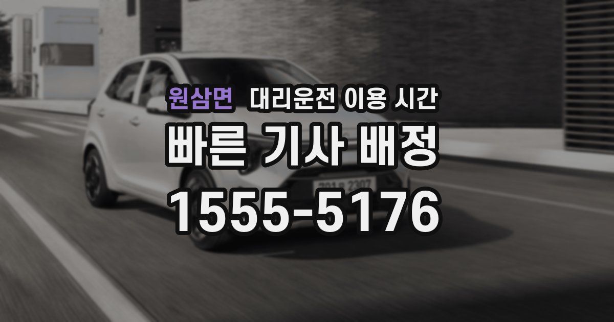원삼면 대리운전 이용 시간