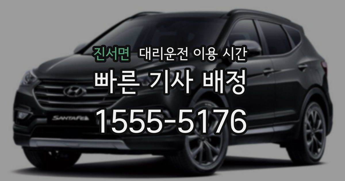 진서면 대리운전 이용 시간
