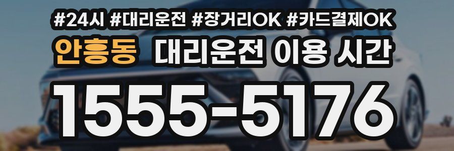 안흥동 대리운전 이용 시간