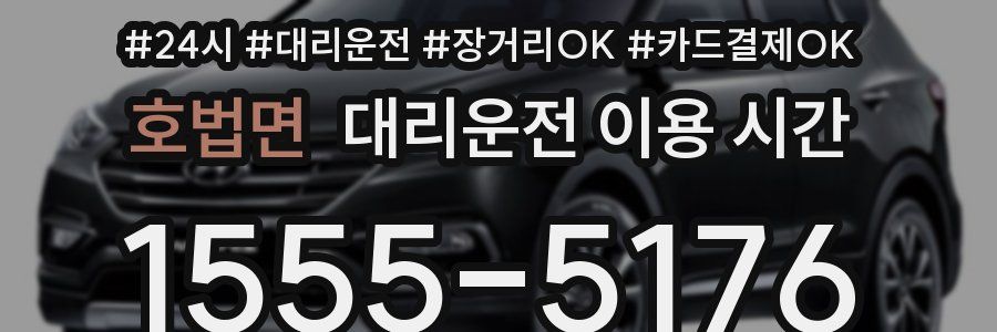 호법면 대리운전 이용 시간