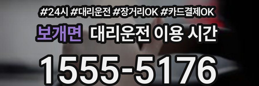 보개면 대리운전 이용 시간