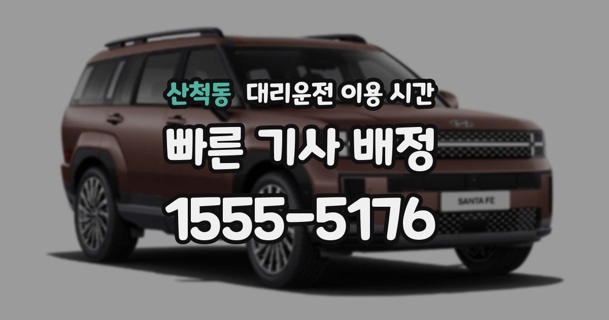 산척동 대리운전 이용 시간