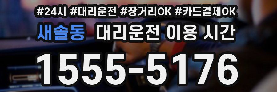 새솔동 대리운전 이용 시간