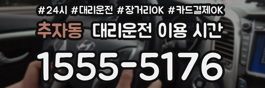 추자동 대리운전 이용 시간