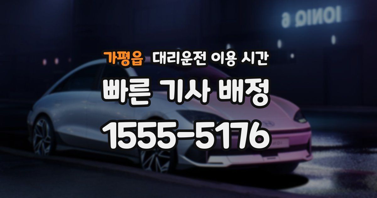 가평읍 대리운전 이용 시간