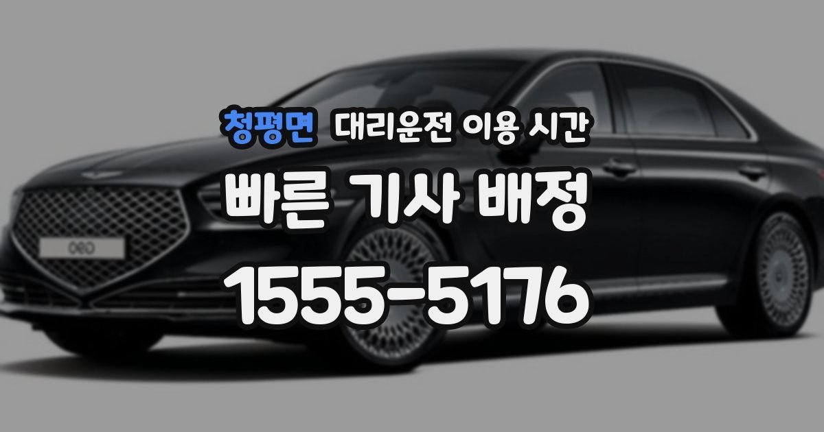 청평면 대리운전 이용 시간