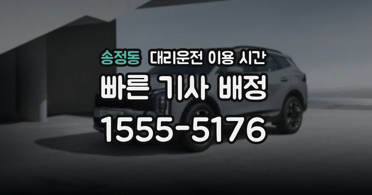 송정동 대리운전 이용 시간