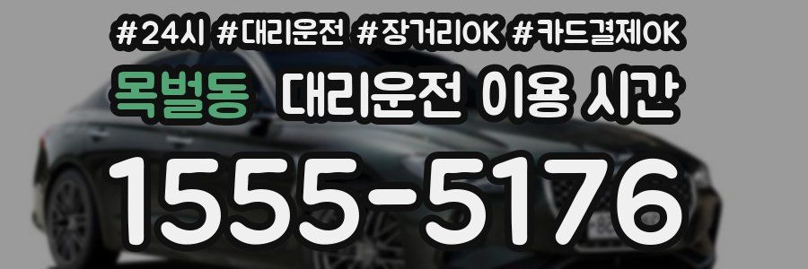 목벌동 대리운전 이용 시간