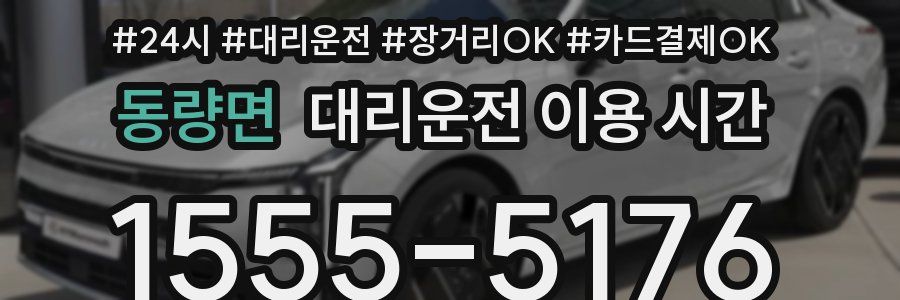 동량면 대리운전 이용 시간