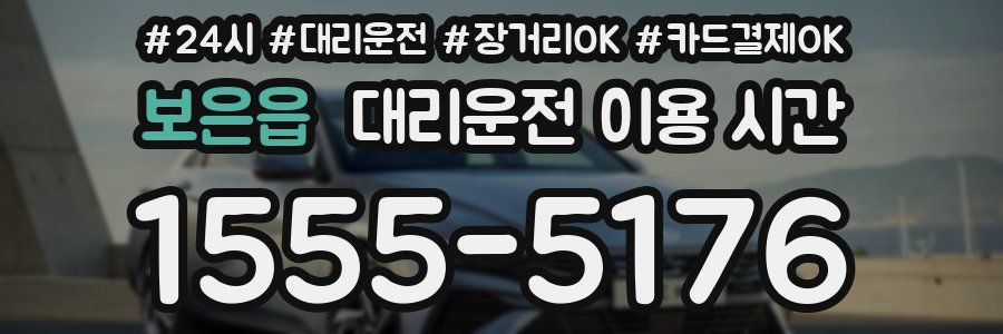 보은읍 대리운전 이용 시간
