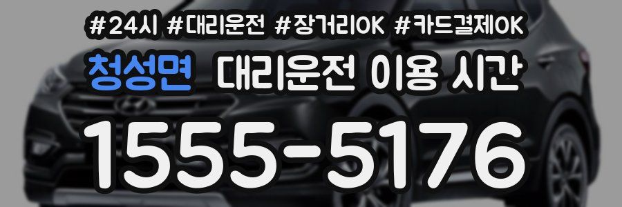 청성면 대리운전 이용 시간