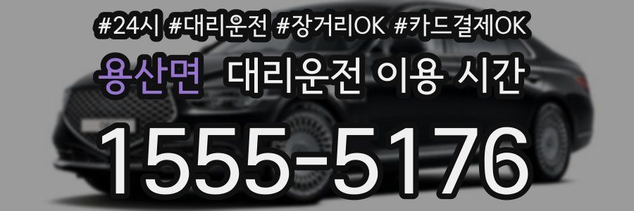 용산면 대리운전 이용 시간