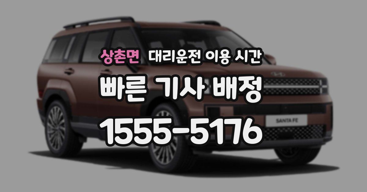 상촌면 대리운전 이용 시간