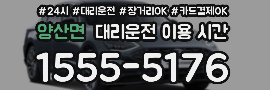 양산면 대리운전 이용 시간