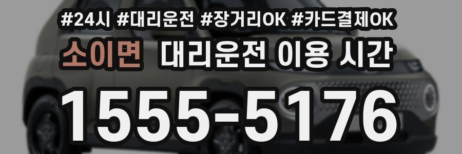 소이면 대리운전 이용 시간