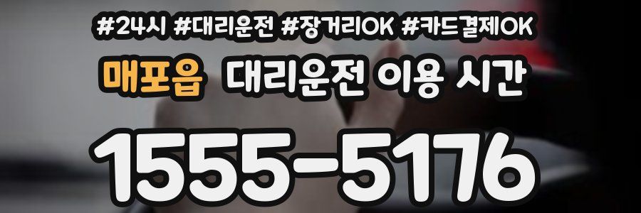 매포읍 대리운전 이용 시간