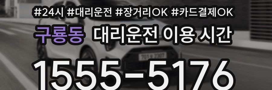 구룡동 대리운전 이용 시간