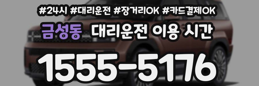 금성동 대리운전 이용 시간