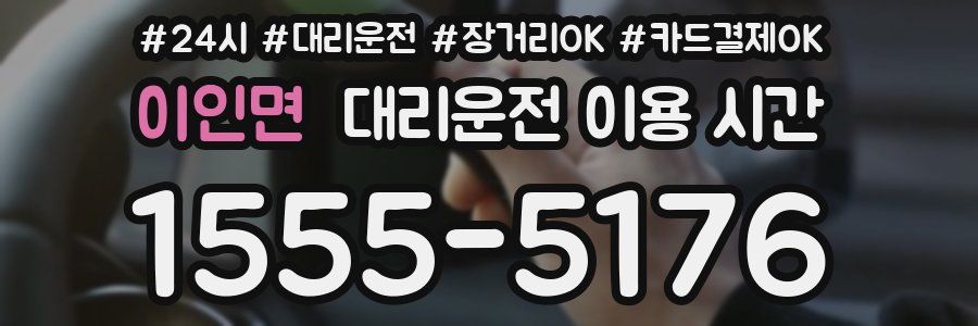 이인면 대리운전 이용 시간