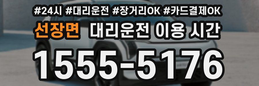 선장면 대리운전 이용 시간