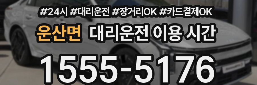 운산면 대리운전 이용 시간