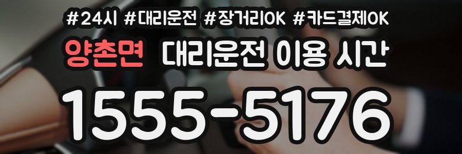 양촌면 대리운전 이용 시간