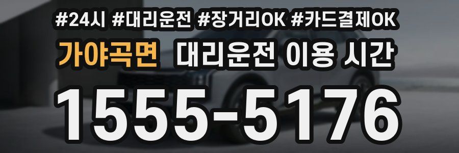 가야곡면 대리운전 이용 시간