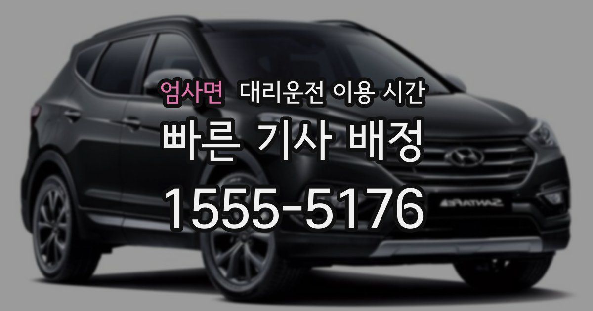 엄사면 대리운전 이용 시간