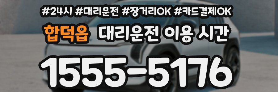 합덕읍 대리운전 이용 시간