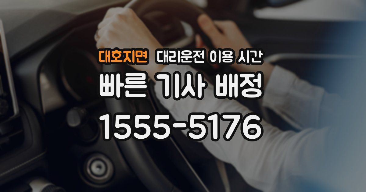 대호지면 대리운전 이용 시간