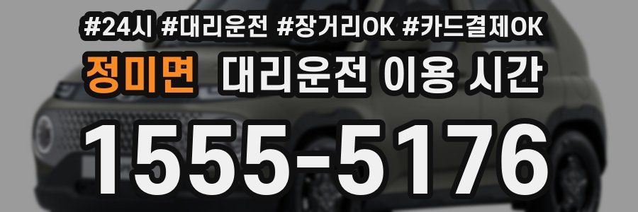 정미면 대리운전 이용 시간