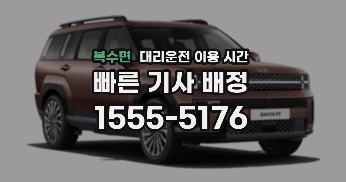 복수면 대리운전 이용 시간