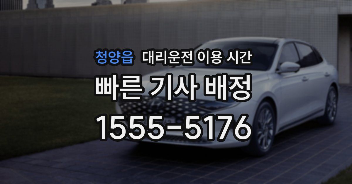 청양읍 대리운전 이용 시간