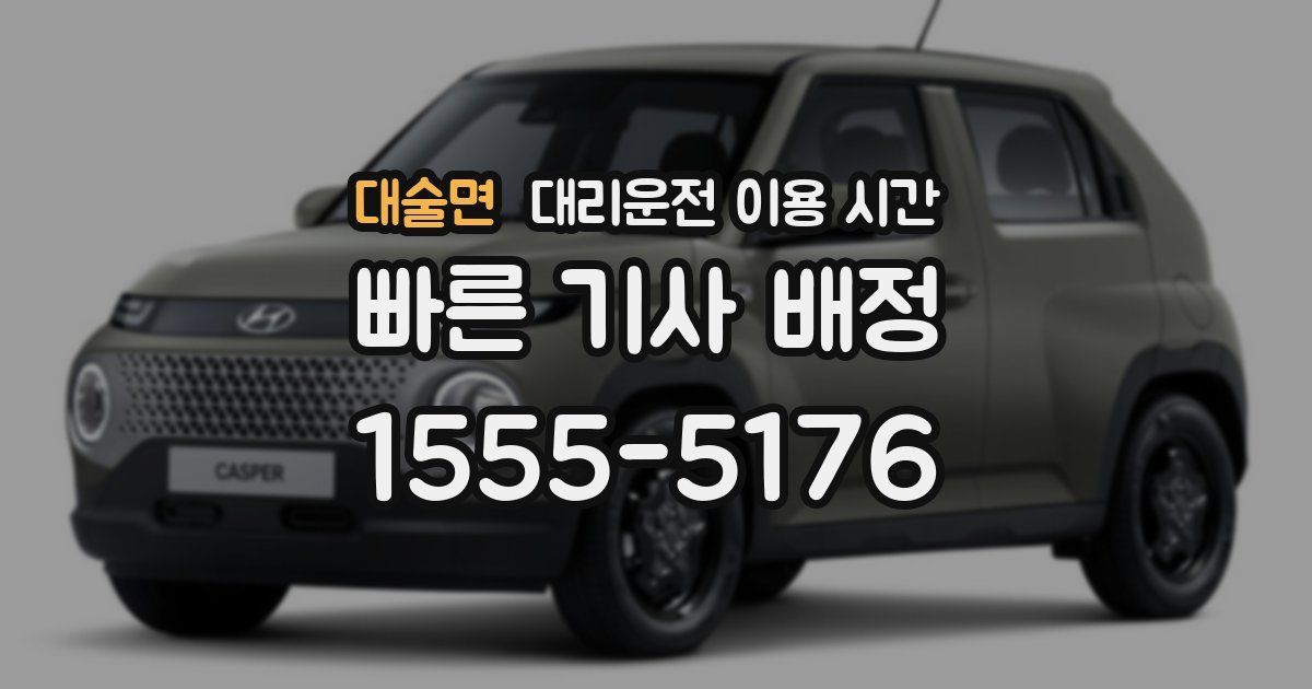 대술면 대리운전 이용 시간