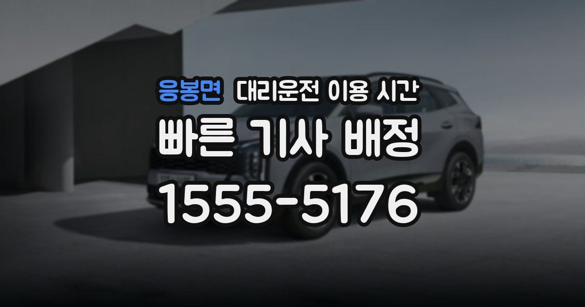 응봉면 대리운전 이용 시간